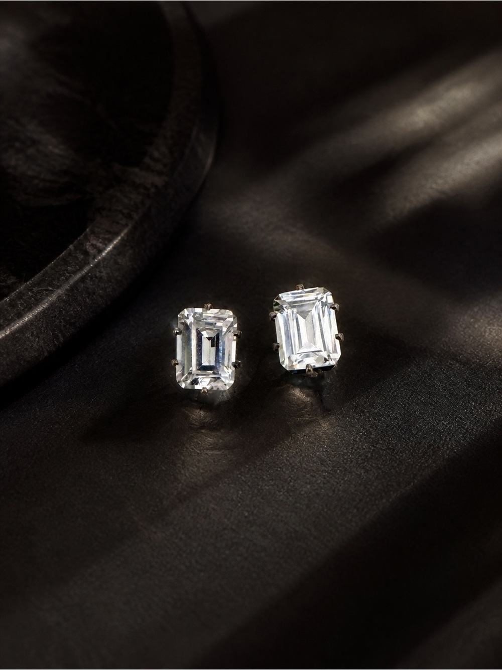 Vintage Emerald Cut Studs
